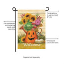 Halloween Watering Can Suede Garden Flag_x000D_