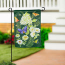 Flutters and Flowers Suede Garden Flag