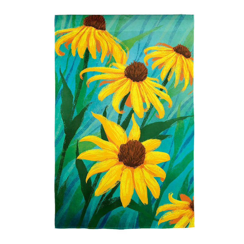 Black-Eyed Susies Suede Garden Flag