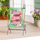 World's Best Mom Suede Garden Flag
