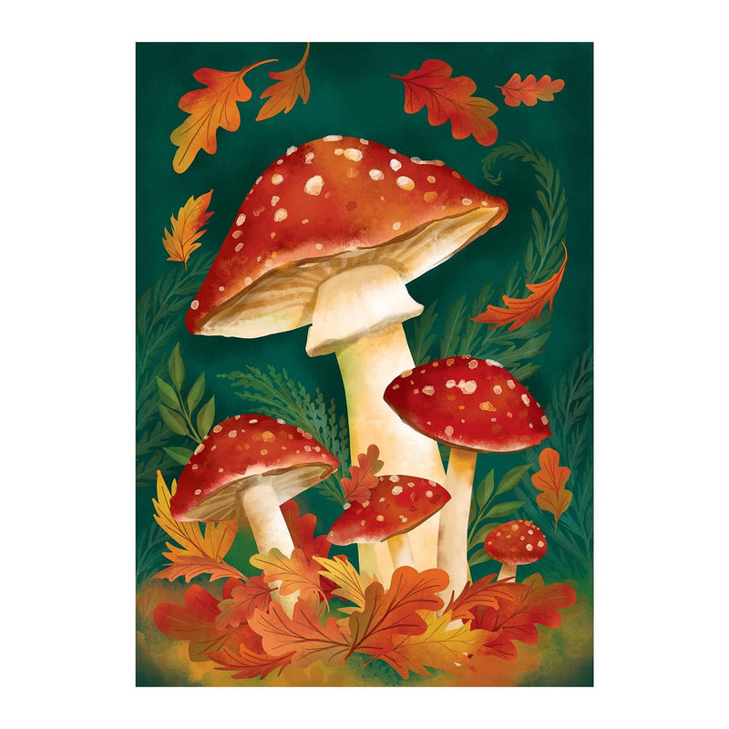 Fungi For Fall Suede Garden Flag