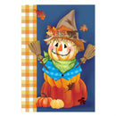 Scarecrow Pumpkin Stack Suede Garden Flag