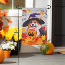 Corgi Fall Suede Garden Flag_x000D_