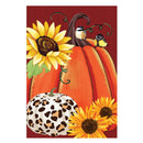 Animal Print Pumpkin Garden Suede Flag_x000D_
