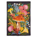 Floral Mushroom Burst Suede Garden Flag