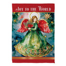 Joy To The World Angel Suede Garden Flag