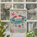 Seas & Greetings Suede Garden Flag
