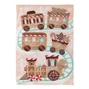 Gingerbread Train Suede Garden Flag_x000D_