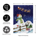 Santa & Snowman Suede Garden Flag_x000D_
