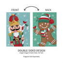 Christmas Icons Reversible Suede Garden Flag_x000D_