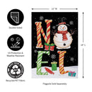 Noel Snowman Suede Garden Flag_x000D_