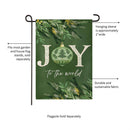 Greenery Joy To The World Suede Garden Flag_x000D_