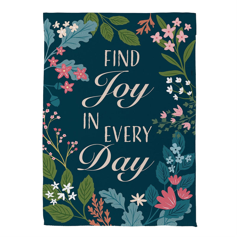 Find Joy Suede Garden Flag