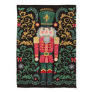 Nutcracker & Sleigh Suede Garden Flag
