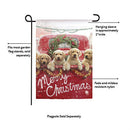 Red Truck with Puppies Garden Suede Flag