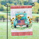 Sunflower Truck Garden Waffle Flag