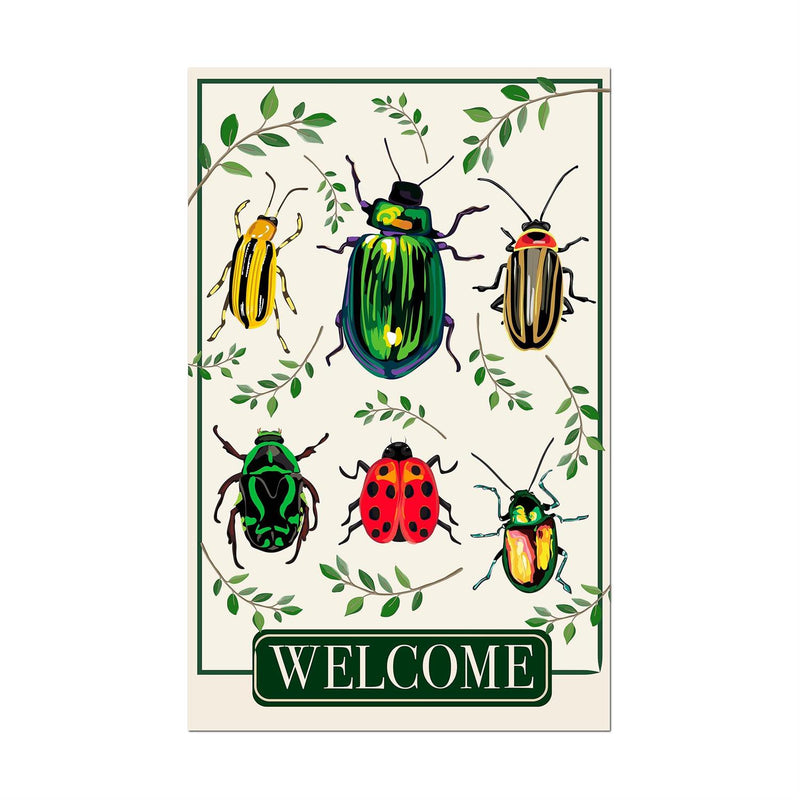 Garden Beetles Applique House Flag