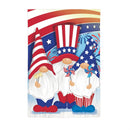 Patriotic Trio Applique House Flag