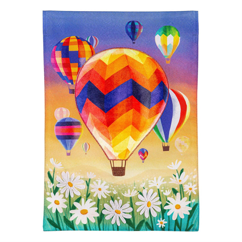 Hot Air Balloons Applique House Flag