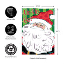 Ho Ho Ho Santa Applique House Flag