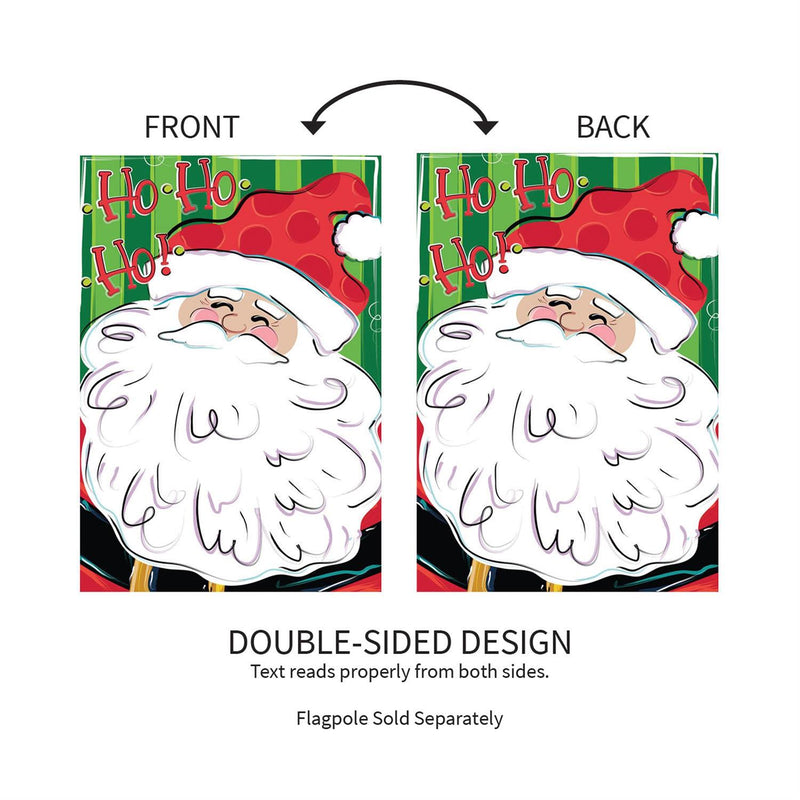 Ho Ho Ho Santa Applique House Flag
