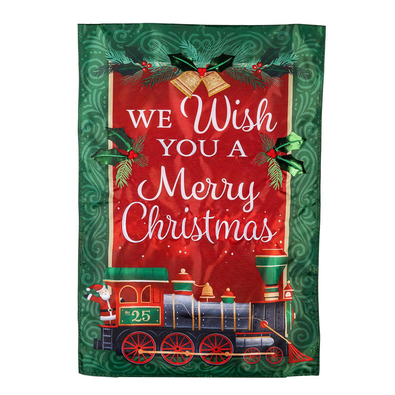 North Pole Express Applique House Flag