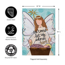 Oh Come Let Us Adore Him Applique House Flag