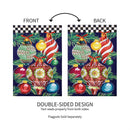 Happy Holidays Ornaments Applique House Flag