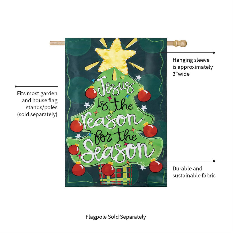 Jesus Is The Reason Applique House Flag