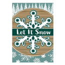 Winter Snowflake Applique House Flag