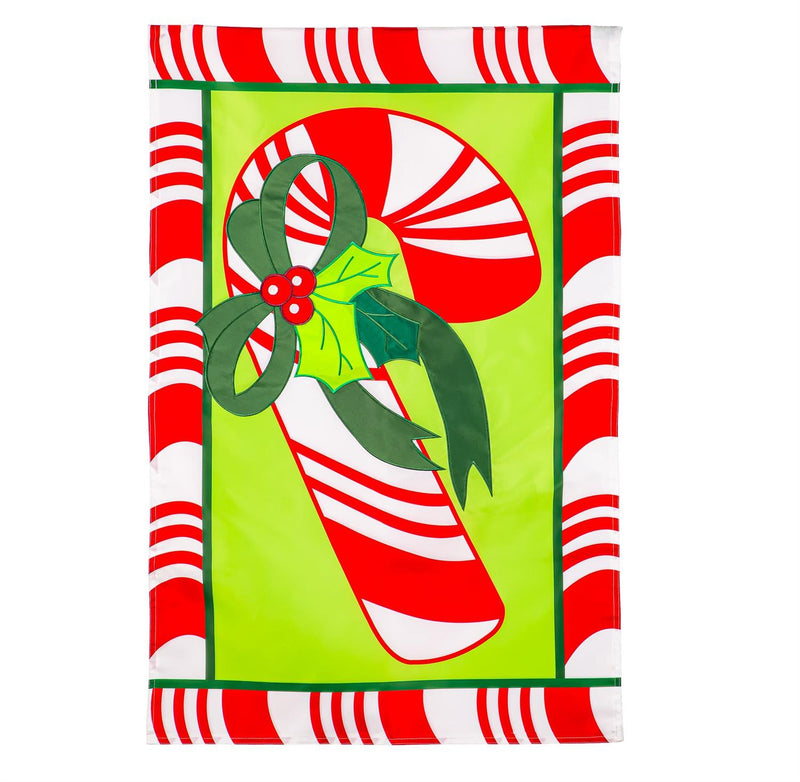 Candy Cane Applique House Flag