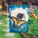 Anemone & Butterfly Applique House Flag