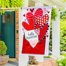 Sending Love Valentine's Day Applique House Flag