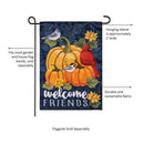 Welcome Friends of Fall  Applique Garden Flag_x000D_