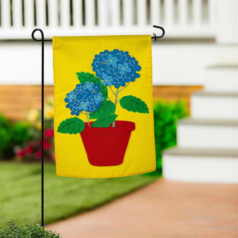 Hydrangea Basic Applique Garden Flag