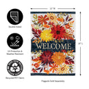 Fall Floral Applique Garden Flag_x000D_