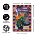 Happy Halloween Witches Boots Applique Garden Flag