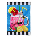 Pink Lemonade Applique Garden Flag