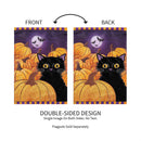 Pumpkin Patch Cat Applique Garden Flag_x000D_