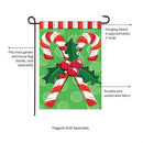 Candy Cane Christmas Applique Garden Flag