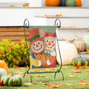 Couple Of Scarecrows Applique Garden Flag