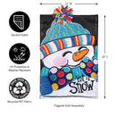 Let It Snow-Man Applique Garden Flag