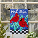 Welcome Winter Friends Applique Garden Flag