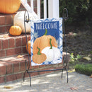 Plaid Pumpkins Applique Garden Flag
