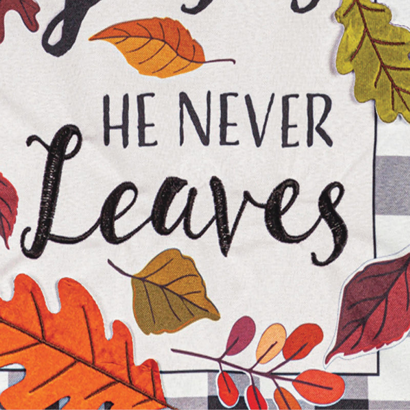 Fall For Jesus Applique Garden Flag