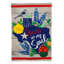 Texas In My Soul Applique Garden Flag