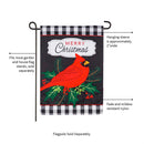 Merry Christmas Cardinal Garden Applique Flag