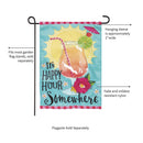 It's Happy Hour Somewhere Applique Garden Flag