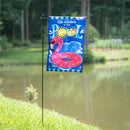 Life is Better at the Pool Applique Garden Flag