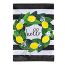 Magnolia Leaves and Lemon Applique Garden Flag